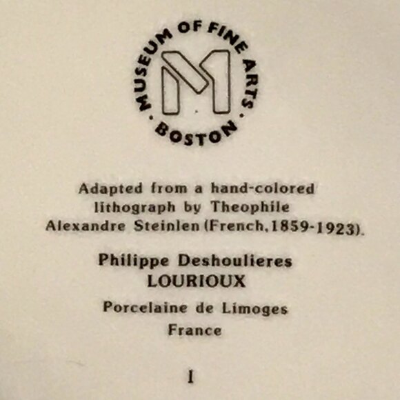 MUSEUM OF FINE ART BOSTON~Limoges China Plate Philippe Deshouliere LOURIOUX - Picture 3 of 3